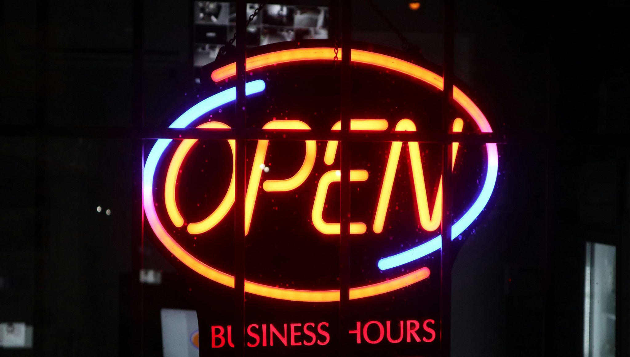 open for business sign